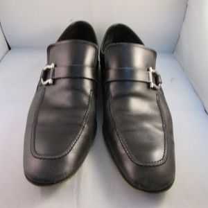 Salvatore Ferragamo 10 Black Leather Mens Shoes
